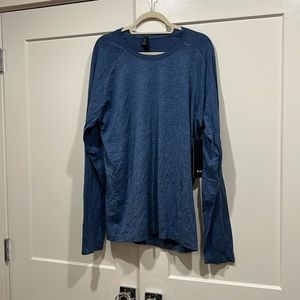 lululemon athletica Long Sleeve Crew in Heathered Navy Blue